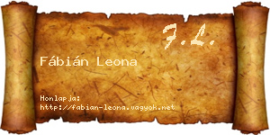 Fábián Leona névjegykártya